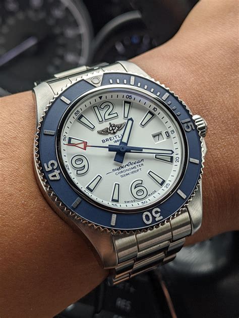 breitling super ocean chronometer|Breitling Superocean 42 white dial.